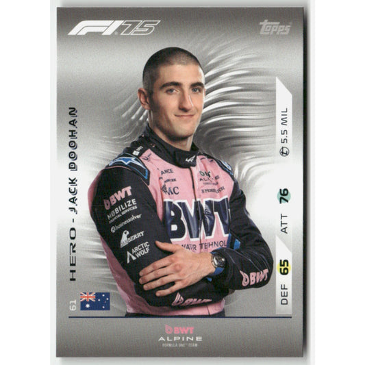 Topps Formula 1 Jack Doohan #61 Hero Turbo Attax 2025