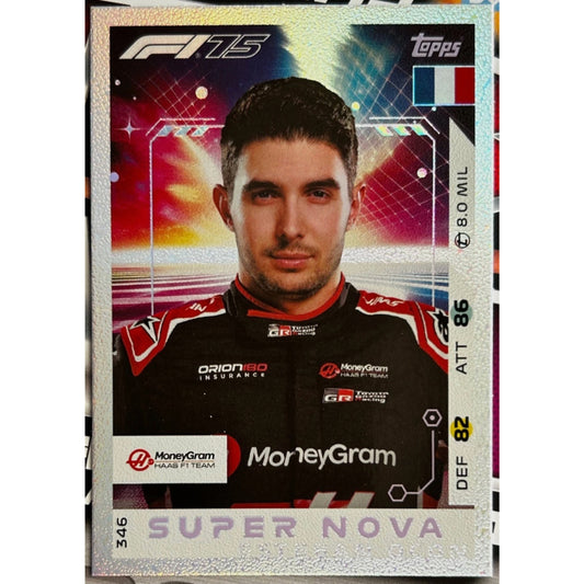 Topps F1 Turbo Attax 2025 - ESTEBAN OCON (HAAS F1 TEAM) Super Nova Foil #346