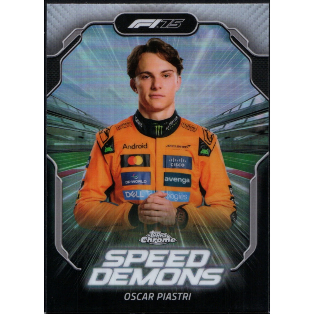 2025 TOPPS CHROME FORMULA 1 - SPEED DEMONS - OSCAR PIASTRI #SD-4 REFRACTOR