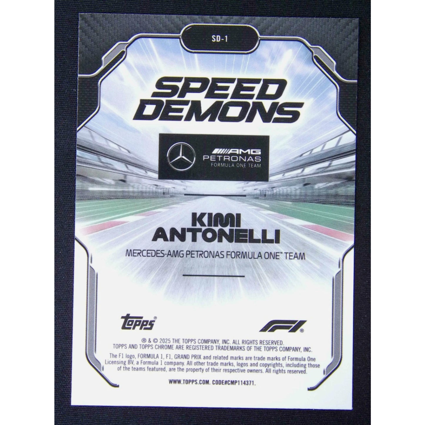 2025 Topps Chrome F1 Kimi Antonelli RC Rookie Speed Demons #SD1