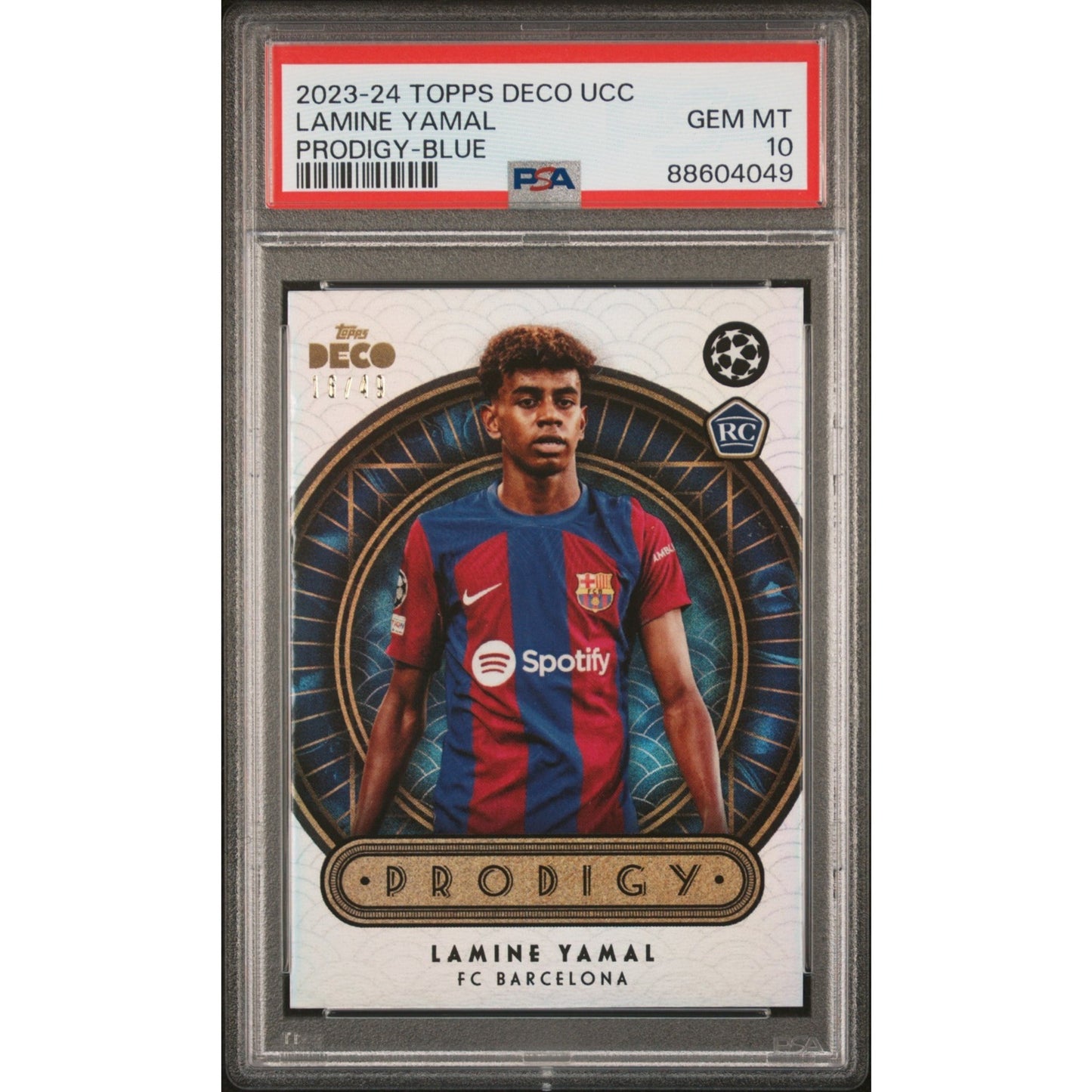2023-24 Topps Deco UEFA Club Competitions - Prodigy Lamine Yamal Blue /49 (RC)