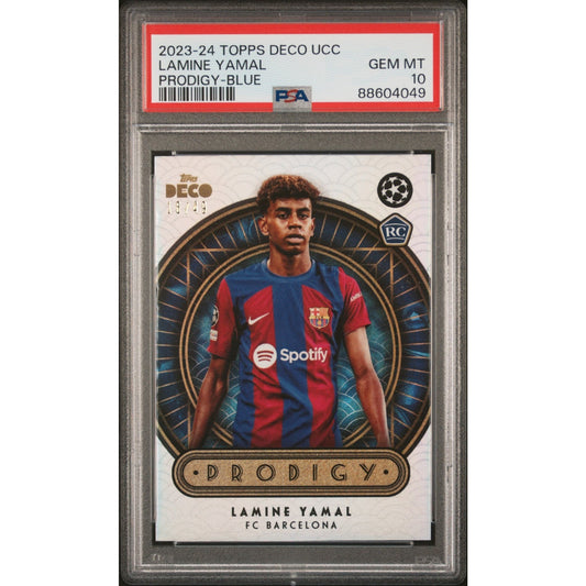 2023-24 Topps Deco UEFA Club Competitions - Prodigy Lamine Yamal Blue /49 (RC)