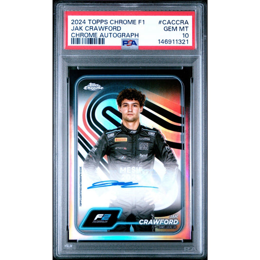 2024 Topps Chrome Formula 1 F1 Jak Crawford Autograph #CAC-CRA PSA 10