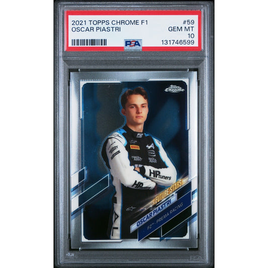 2021 Topps Formula 1 - F2 Drivers Future Stars Oscar Piastri #59 (RC) PSA 10