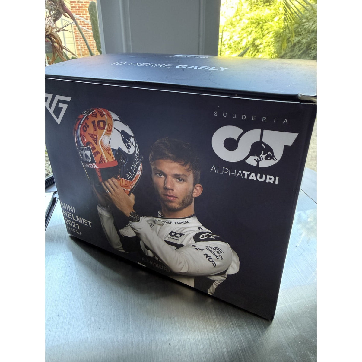 2021 Pierre Gasly AUTOGRAPH Official Alpha Tauri Mini Helmet 1:2 Beckett