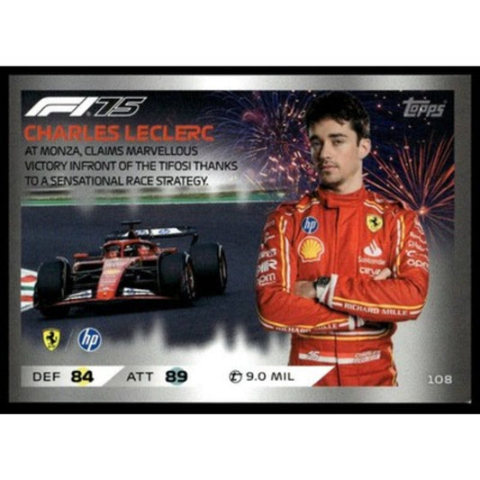 2025 Topps Turbo Attax F1 #108 Charles Leclerc