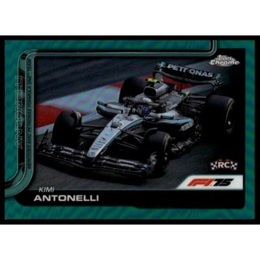 2025 Topps Chrome Formula 1 #80 Kimi Antonelli Teal Refractor 34/299