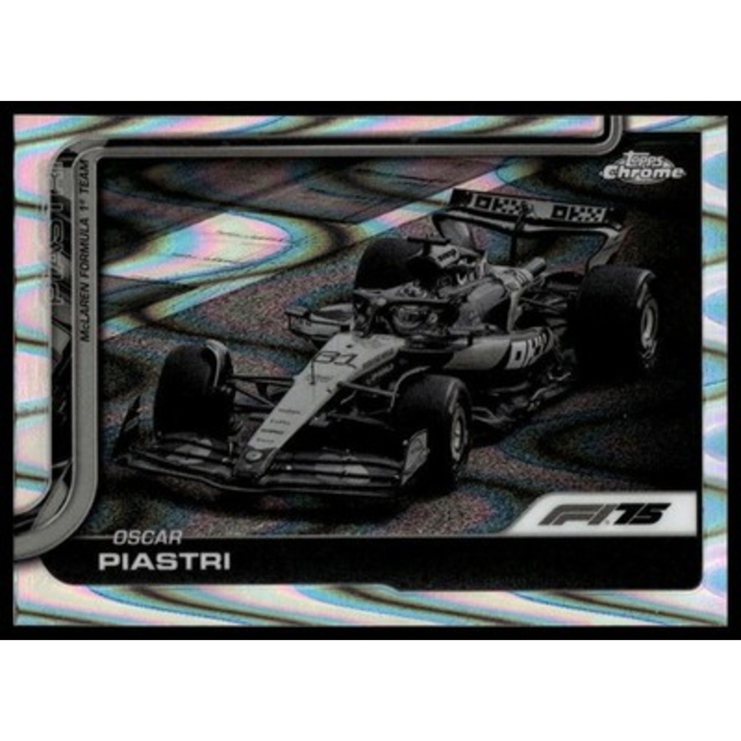 2025 Topps Chrome Formula 1 #78 Oscar Piastri Black RayWave Refractor