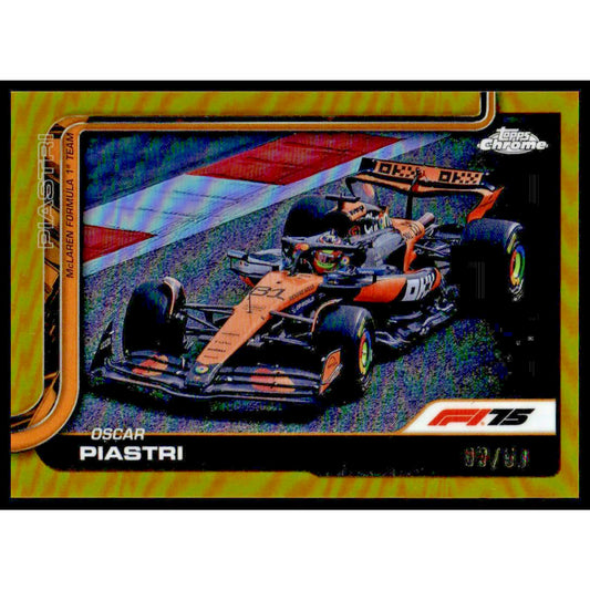 2025 Topps Chrome Formula 1 #78 Oscar Piastri Pure Gold 3/50