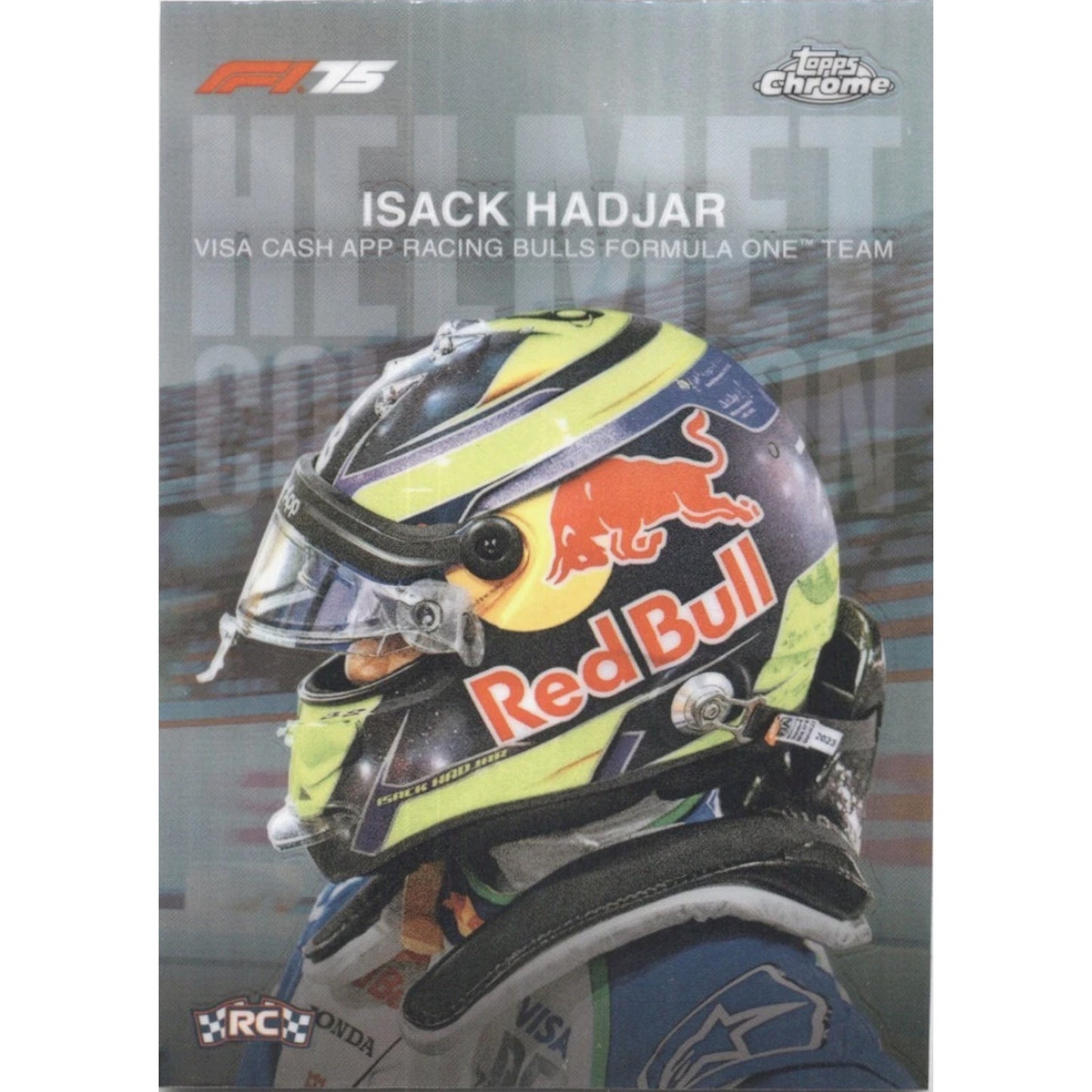 Isack Hadjar Helmet Collection Rookie Card Topps Chrome F1 75 2025