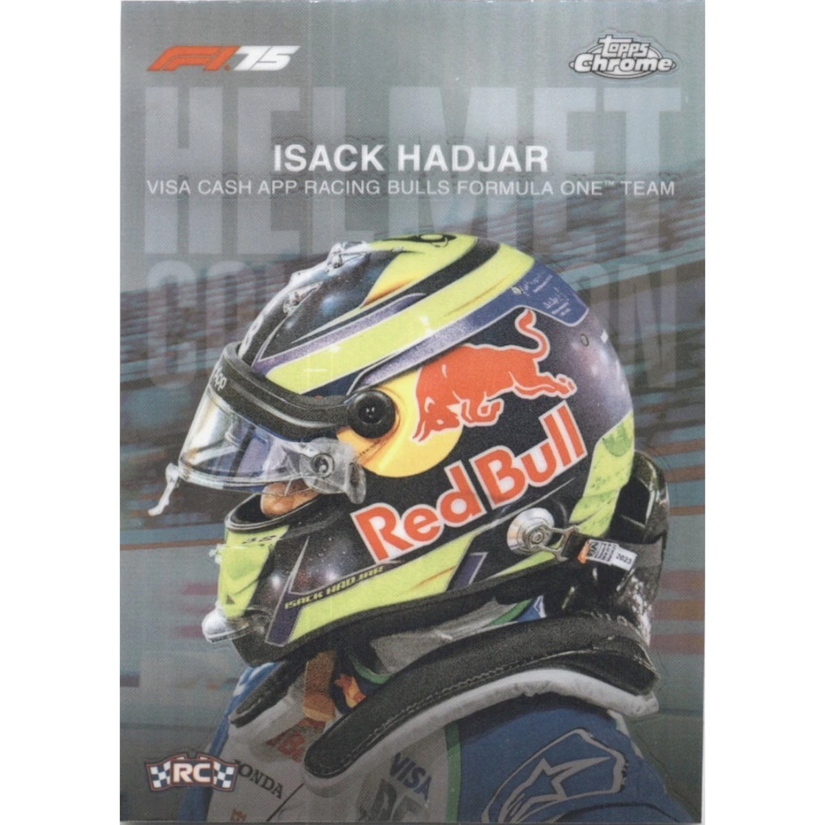 Isack Hadjar Helmet Collection Rookie Card Topps Chrome F1 75 2025