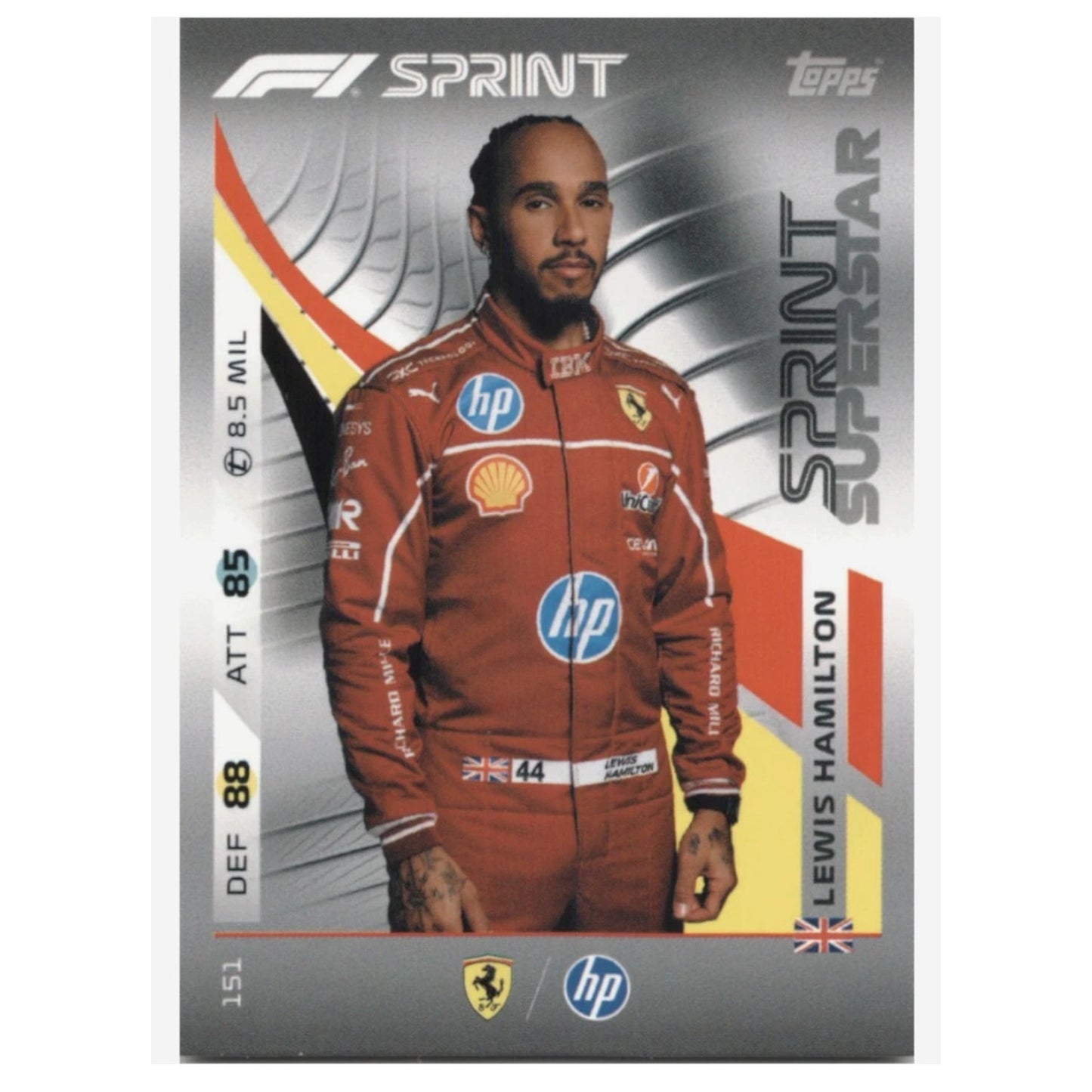 Lewis Hamilton #151 Topps F1 Sprint Superstar 2025 Topps F1 Turbo Attax F1 75