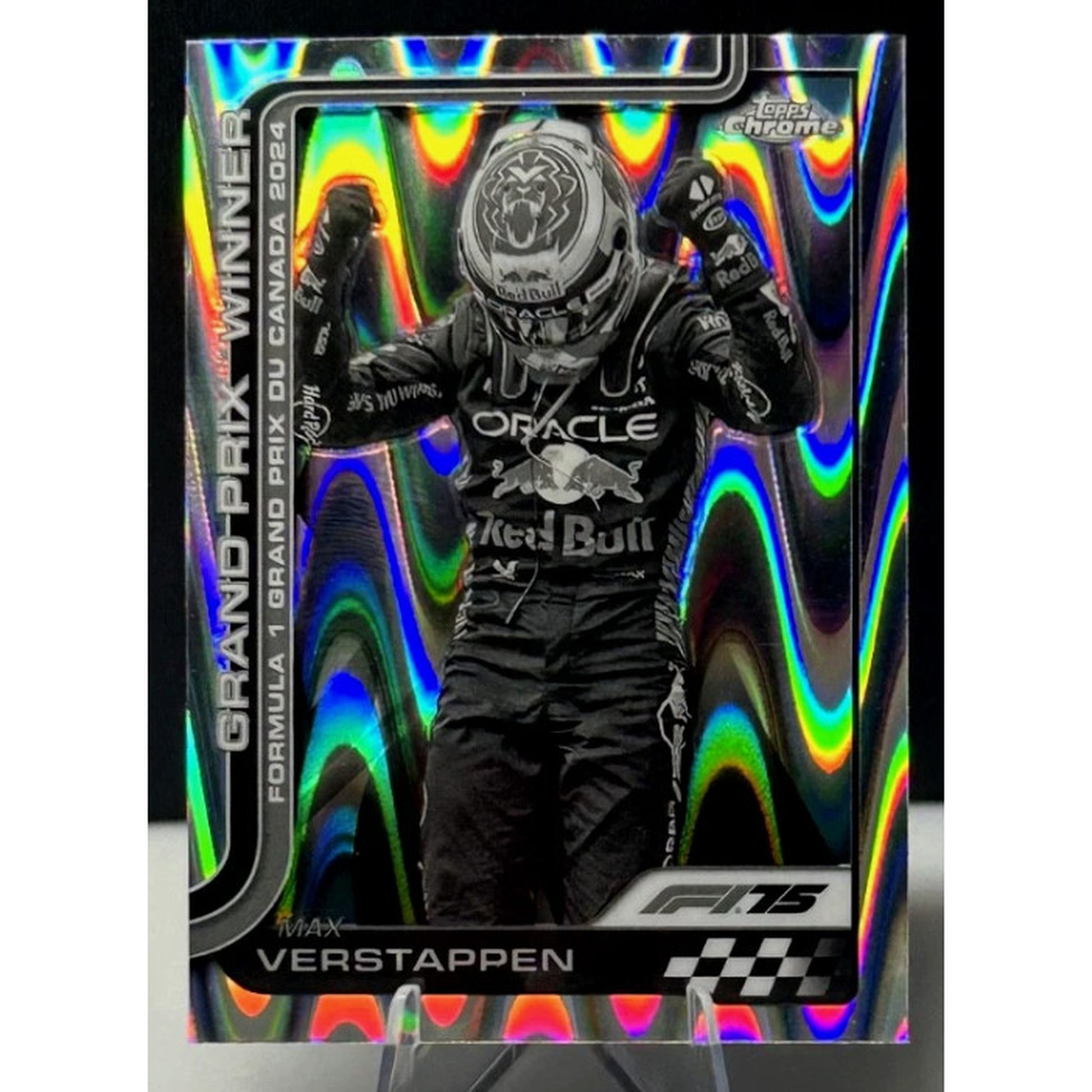 Max Verstappen F1 Black White RayWave Refractor 2025 Topps Chrome Formula 1 #101