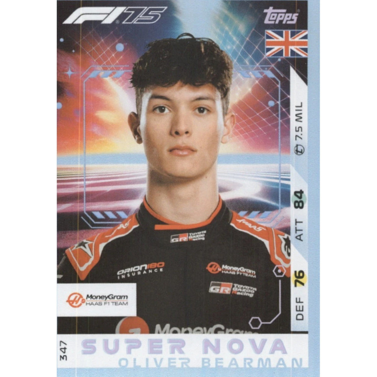 Oliver Bearman F1 Topps Turbo Attax Super Nova 2025 Topps F1 Turbo Attax