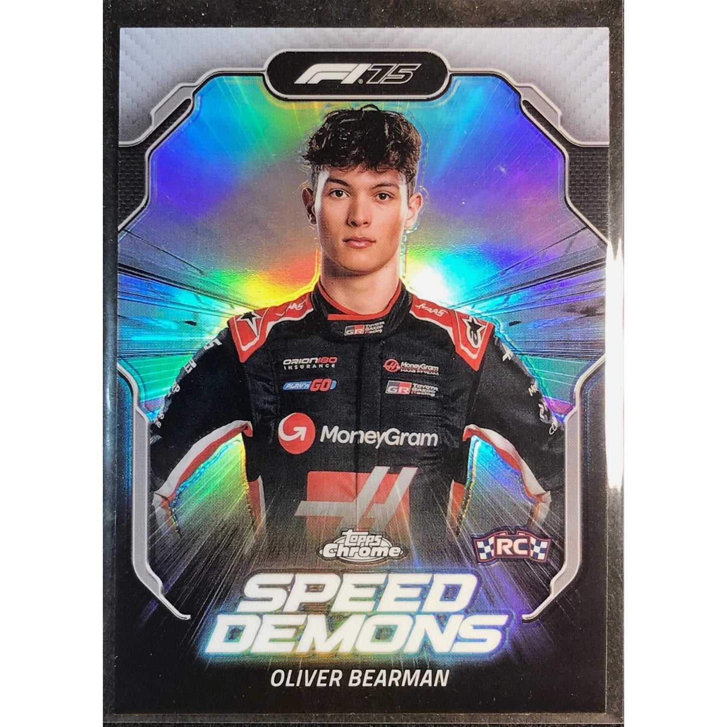 Oliver Bearman Rookie 2025 Topps Chrome F1 Speed Demons #SD-6 RC Rookie Card