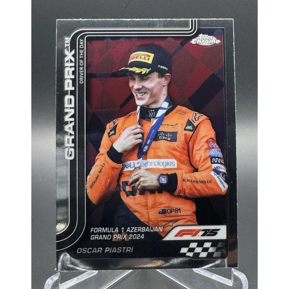 Oscar Piastri F1 Grand Prix Driver Of The Day Azerbajan 2025 Topps Chrome F1