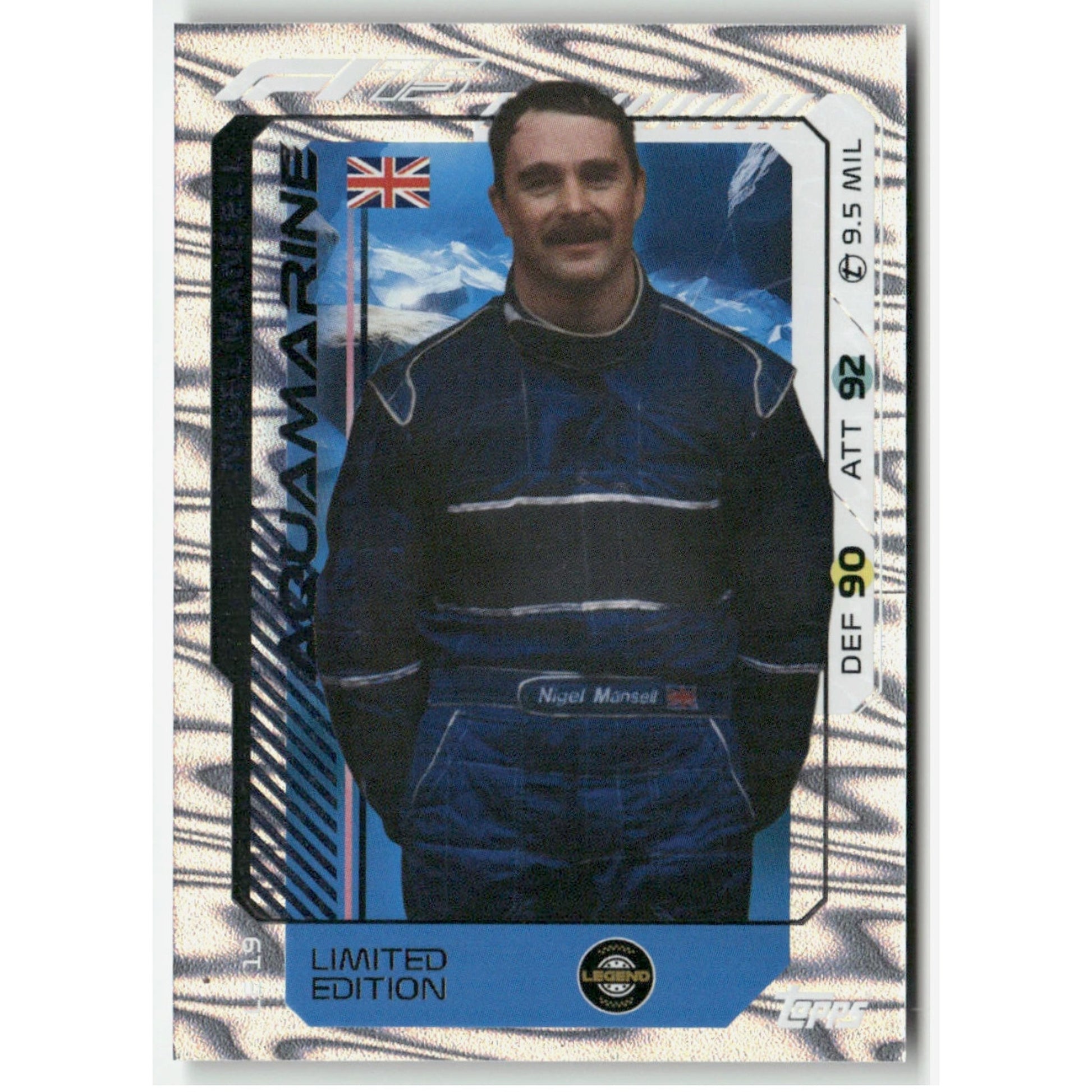 Topps F1 Turbo Attax 2024 NIGEL MANSELL Legend Aquamarine Limited Edition #LE19
