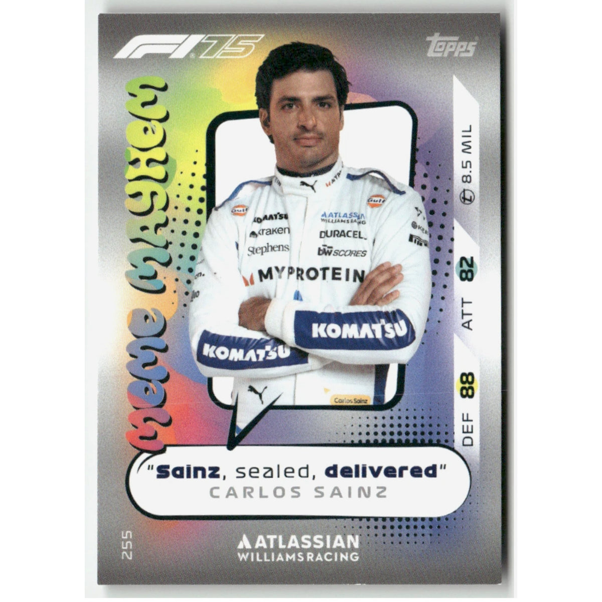 Topps F1 Turbo Attax 2025 #255 Carlos Sainz Meme Mayhem