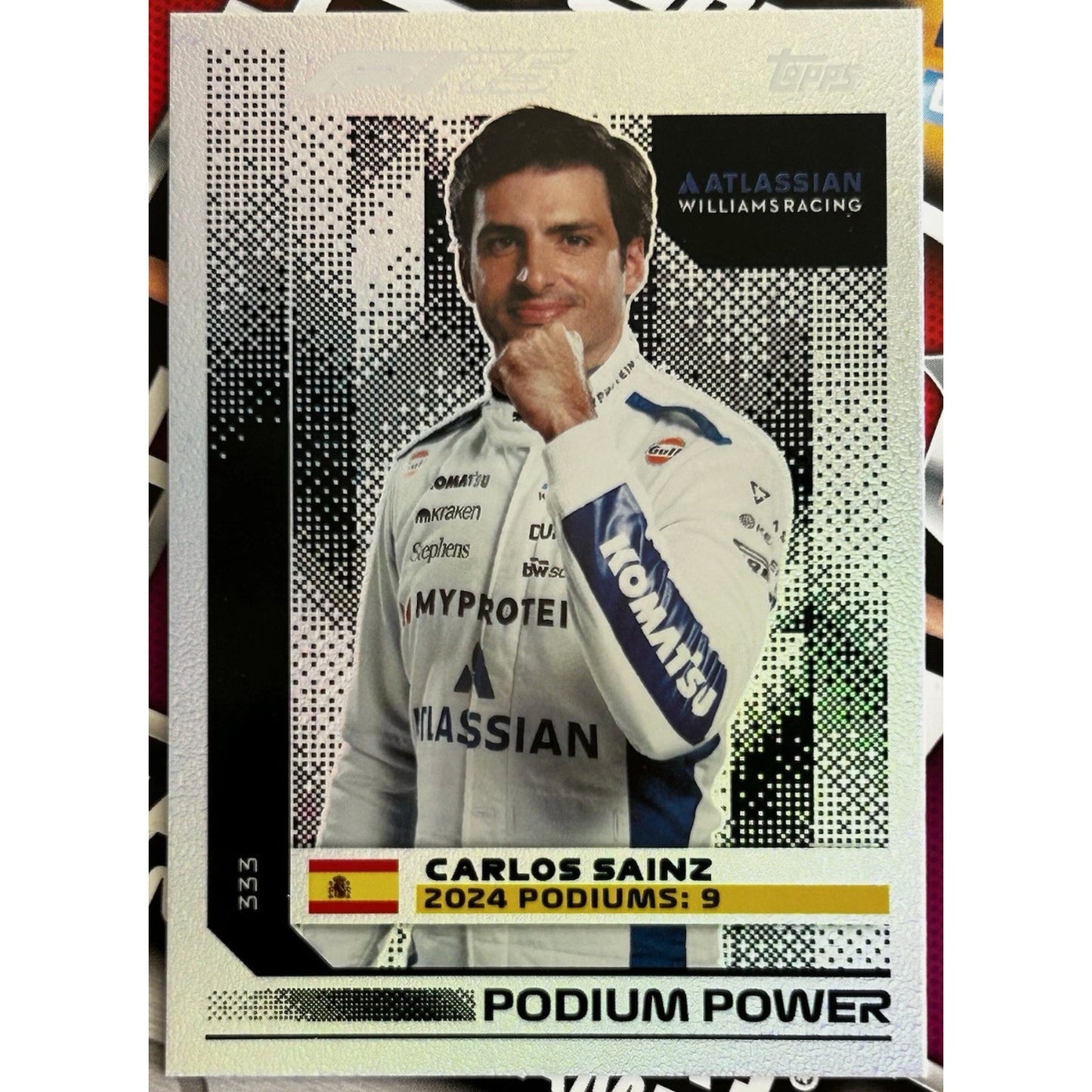 Topps F1 Turbo Attax 2025 - CARLOS SAINZ (Williams) Podium Power Foil #333