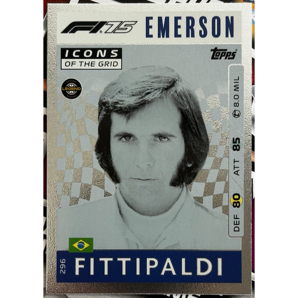Topps F1 Turbo Attax 2025 - EMERSON FITTIPALDI (LEGEND) Icons of the Grid #296