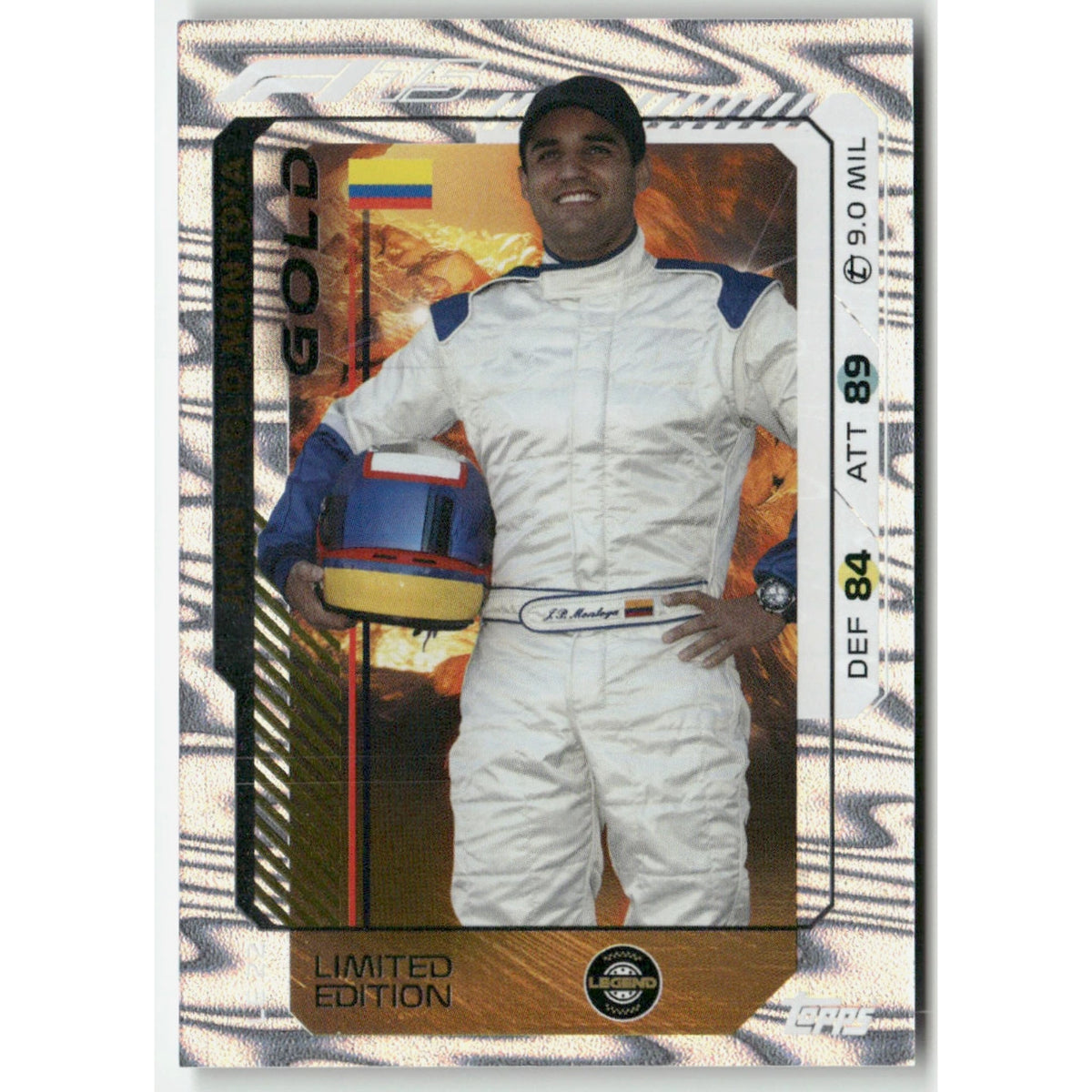 Topps F1 Turbo Attax 2025 Formula 1 LE 22 Juan Pablo Montoya Gold Edition RARE