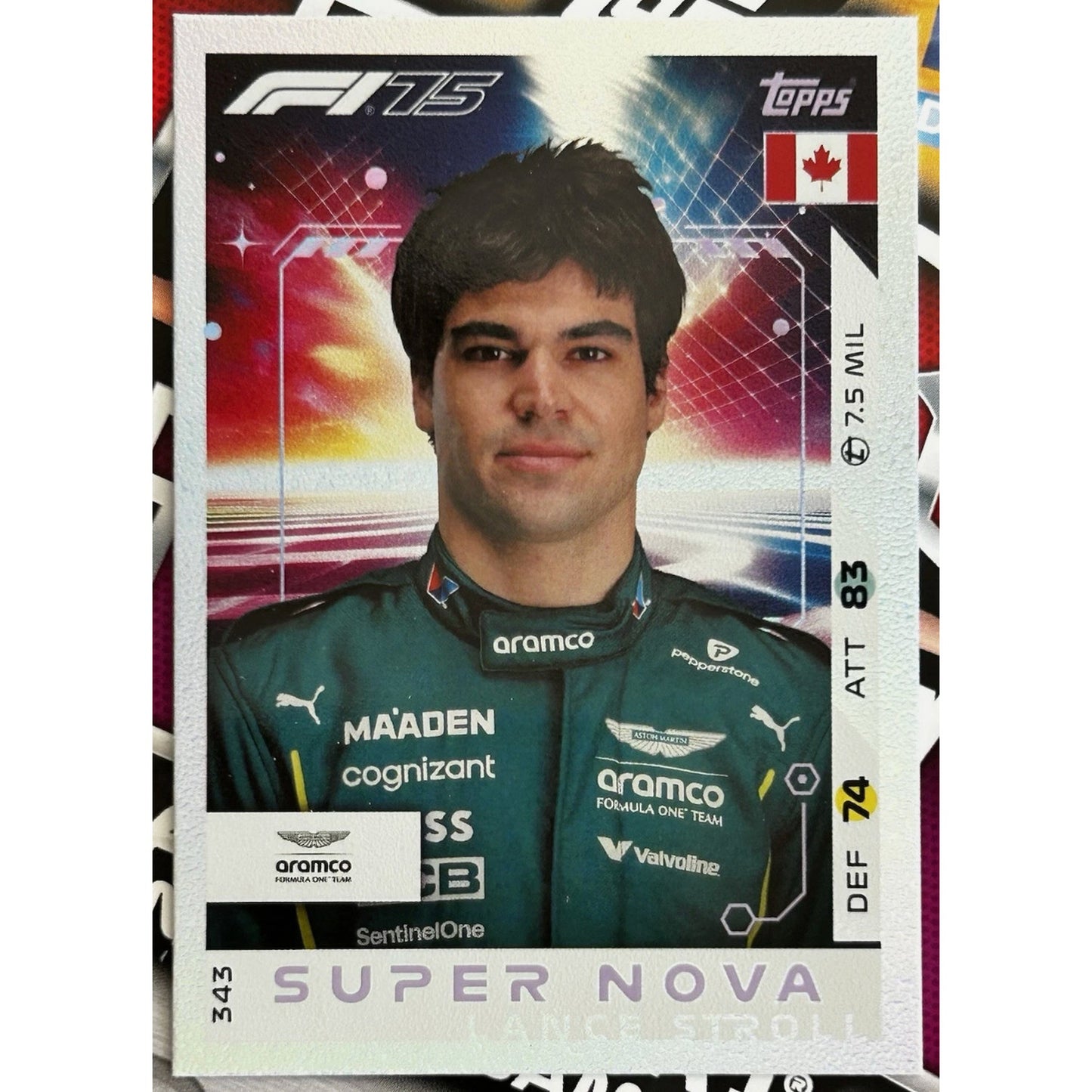 Topps F1 Turbo Attax 2025 - LANCE STROLL (ASTON MARTIN) Super Nova Foil #343