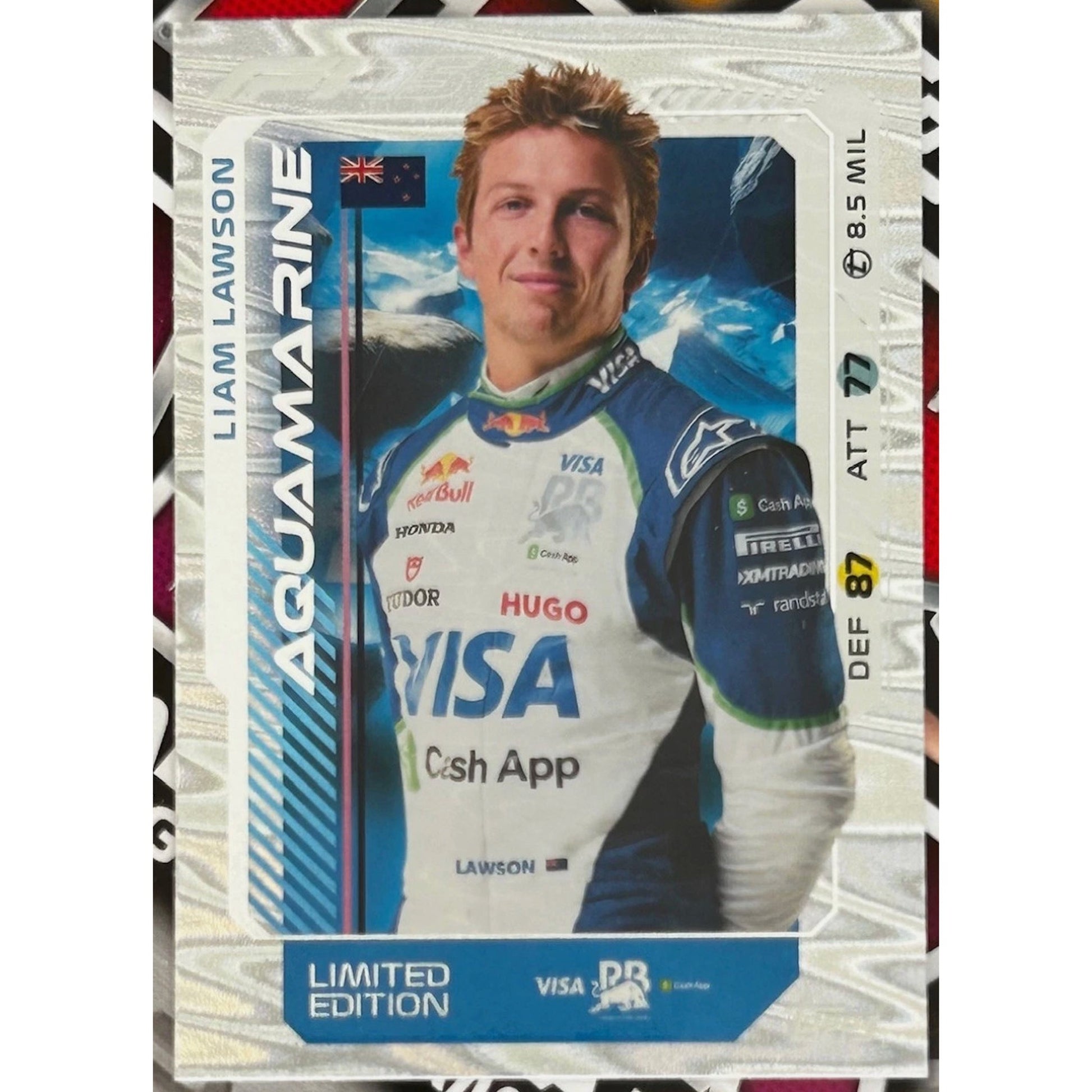 Topps F1 Turbo Attax 2025 - LIAM LAWSON (VCARB) Aquamarine Limited Edition #LE9