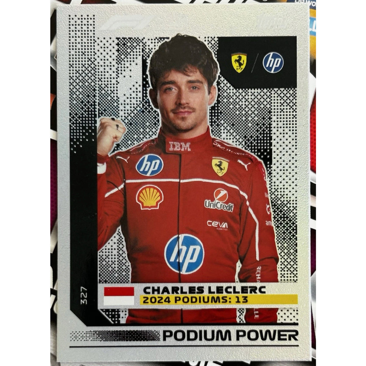 Topps F1 Turbo Attax 2025 - Podium Power CHARLES LECLERC #327 Rainbow Foil
