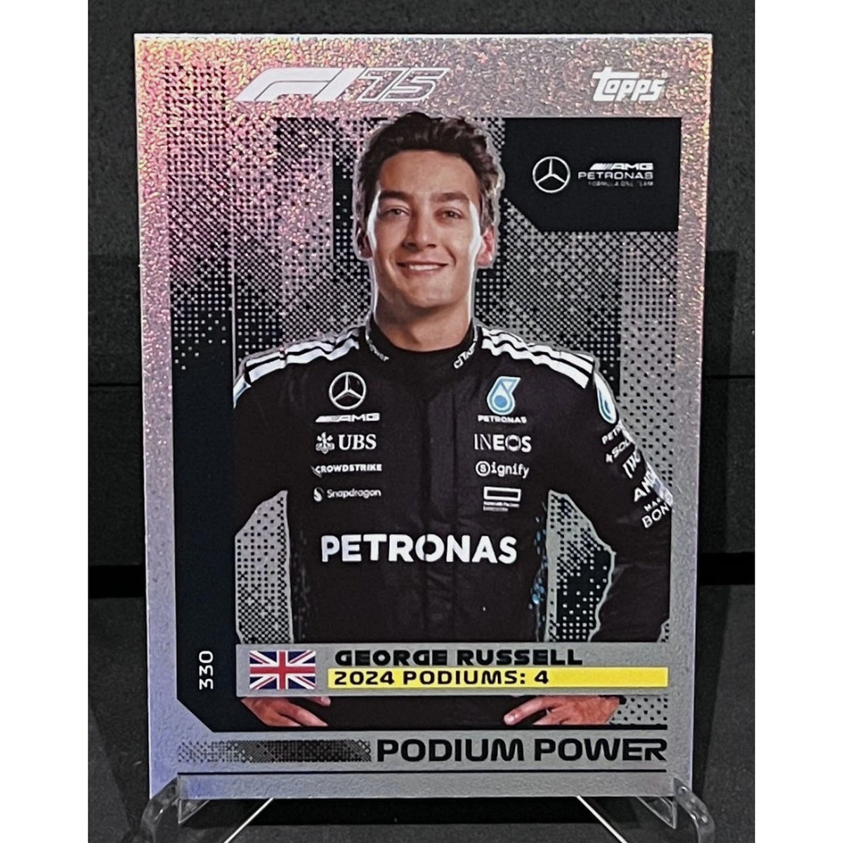 Topps F1 Turbo Attax 2025 - Podium Power GEORGE RUSSELL #330 Rainbow Foil