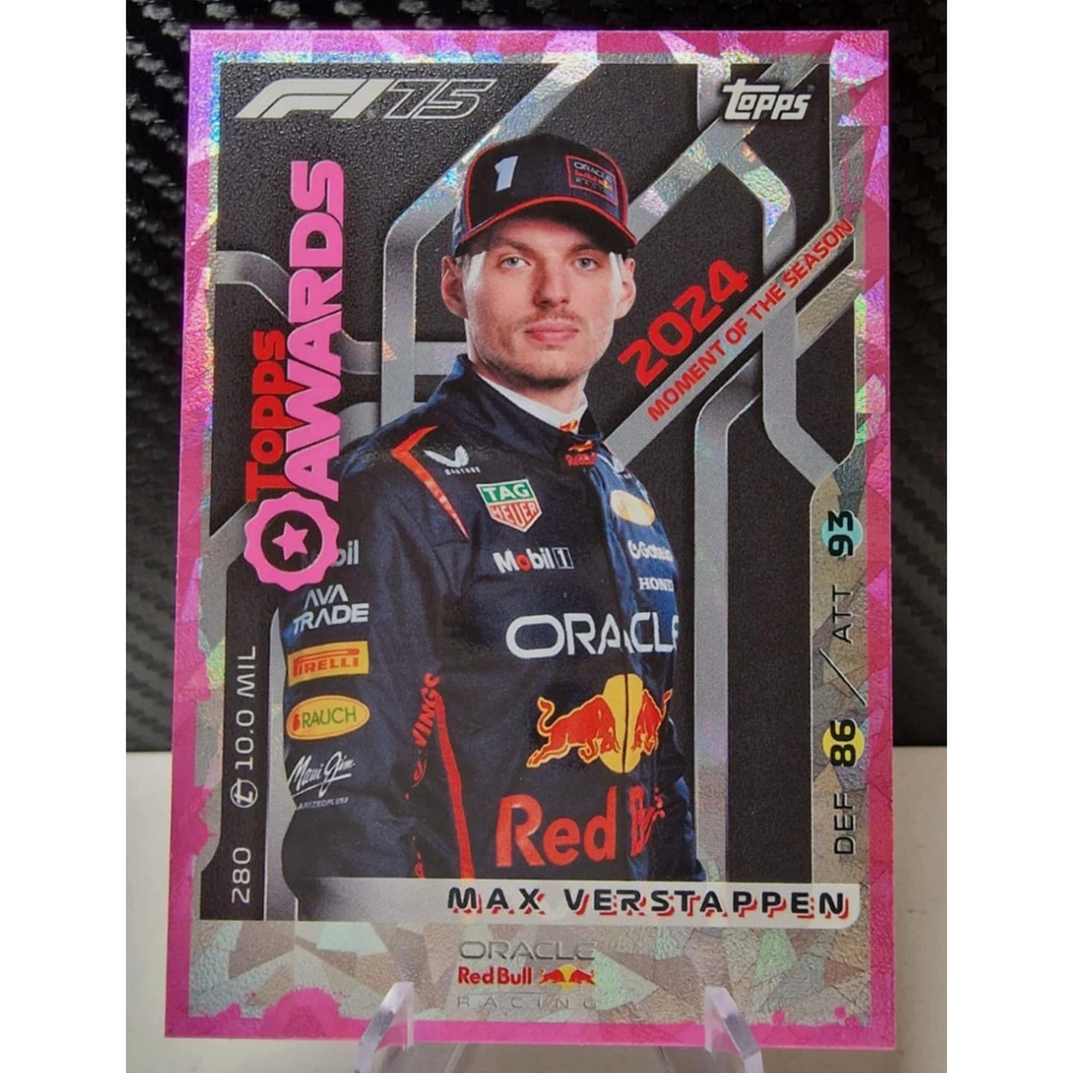 Topps F1 Turbo Attax 2025 - TOPPS AWARDS MAX VERSTAPPEN #280 Pink Parallel Rare