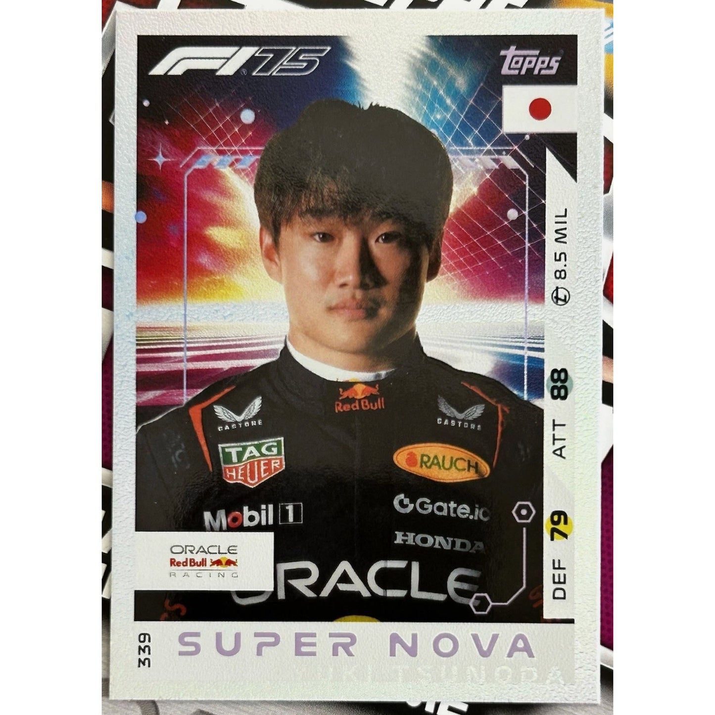 Topps F1 Turbo Attax 2025 - YUKI TSUNODA (ORACLE RED BULL) Super Nova Foil #339