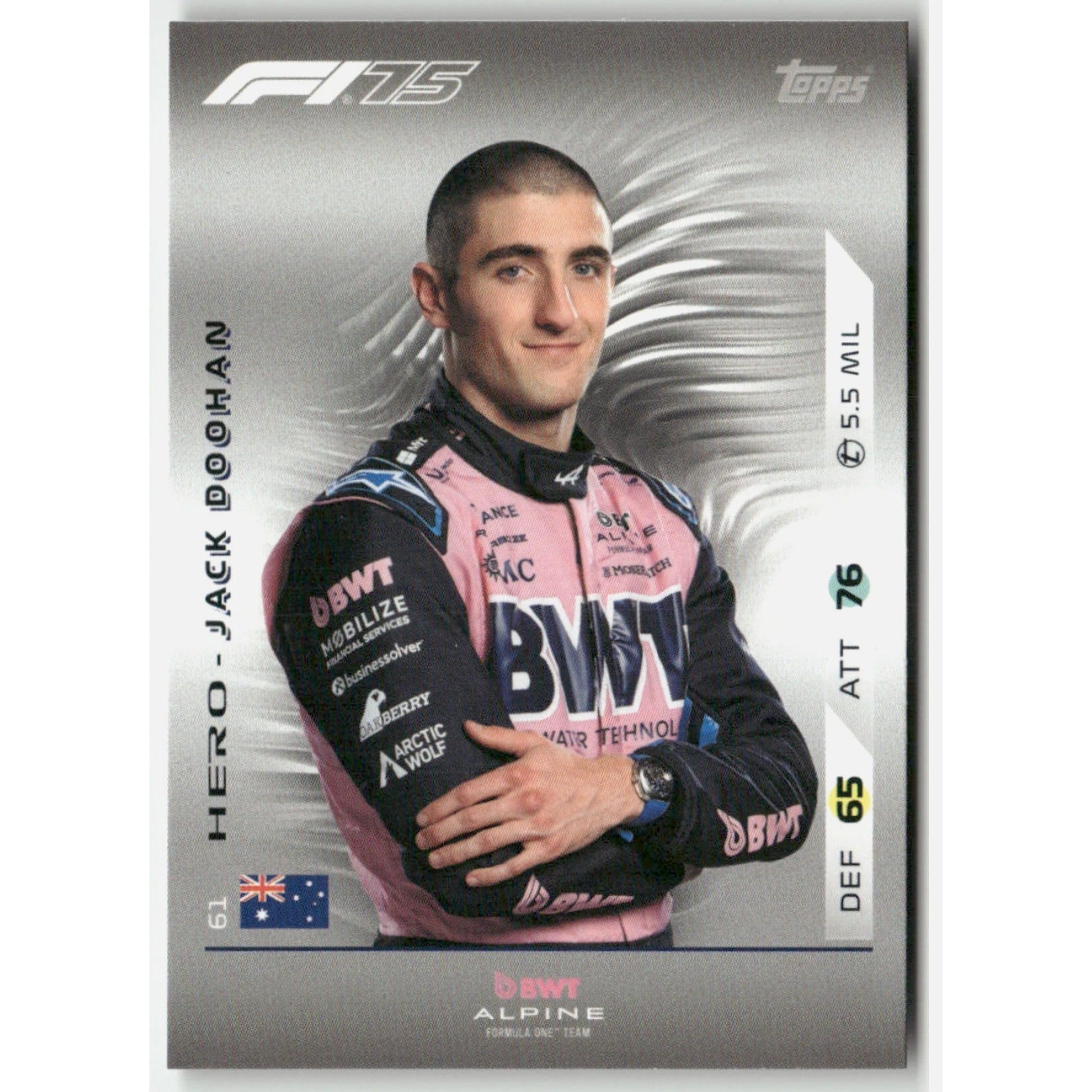 Topps Formula 1 Jack Doohan #61 Hero Turbo Attax 2025