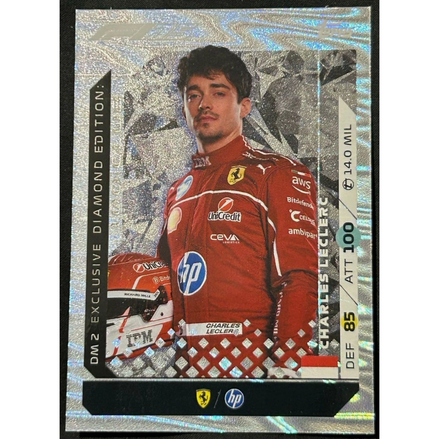 Topps Turbo Attax F1 2025 Charles Leclerc #DM2 Ferrari Exclusive Diamond Edition