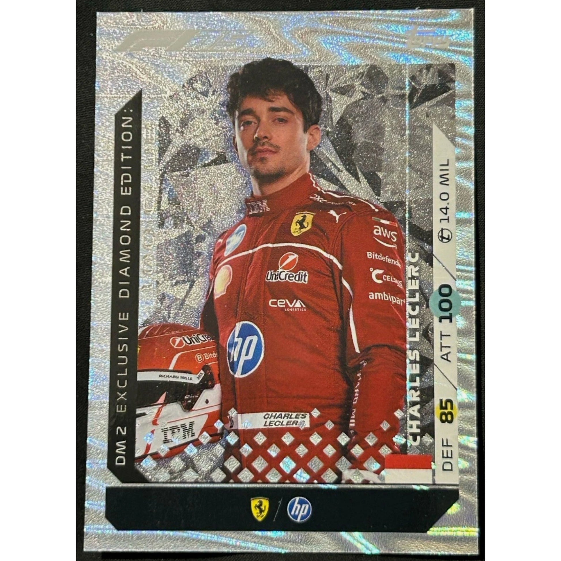 Topps Turbo Attax F1 2025 Charles Leclerc #DM2 Ferrari Exclusive Diamond Edition